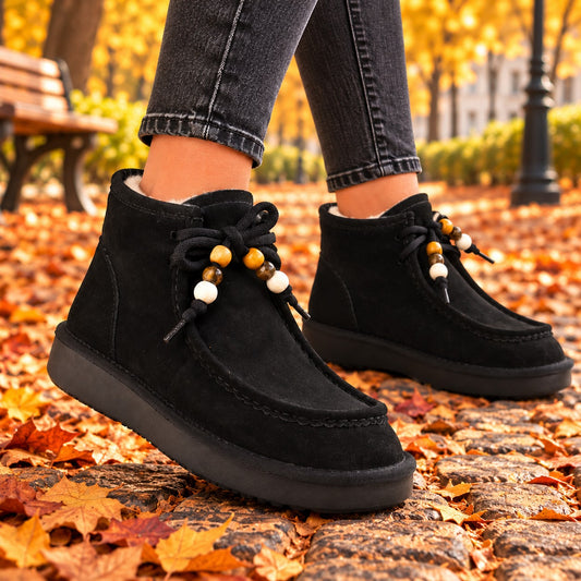 Feeling Ghete dama piele naturala 818 BLACK ID5644-BLK