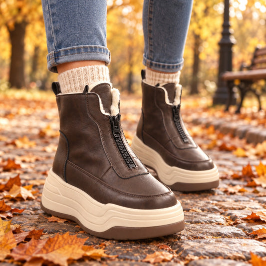 Feeling Ghete dama piele naturala 2613 kaki ID5646-KAKI