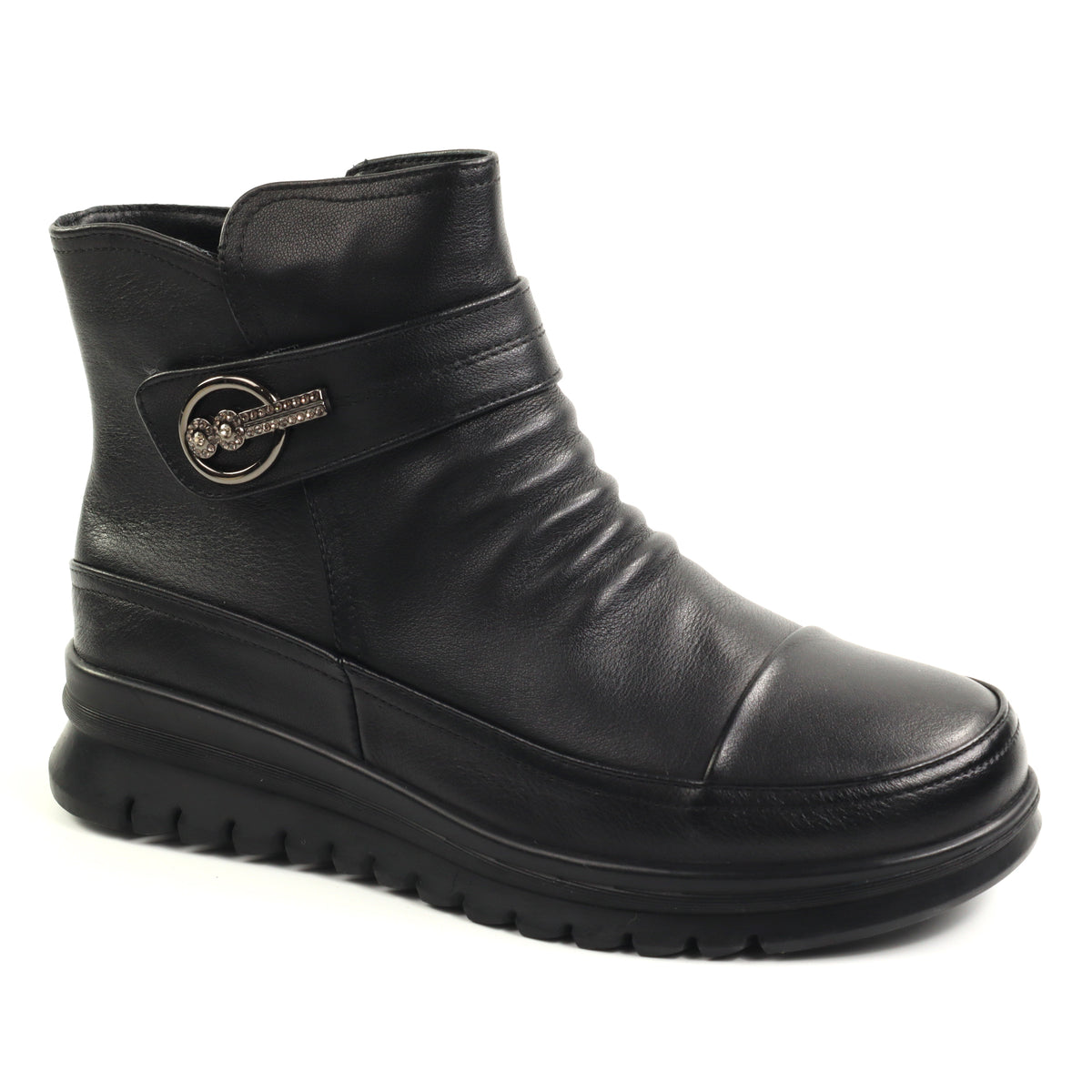 Feeling Ghete dama piele naturala 9023 BLACK ID5649-BLK