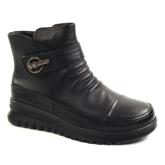 Feeling Ghete dama piele naturala 9023 BLACK ID5649-BLK