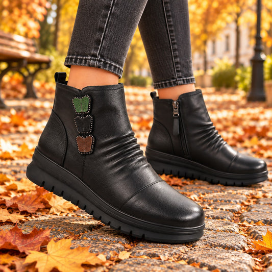 Feeling Ghete dama piele naturala 25921 BLACK ID5650-BLK