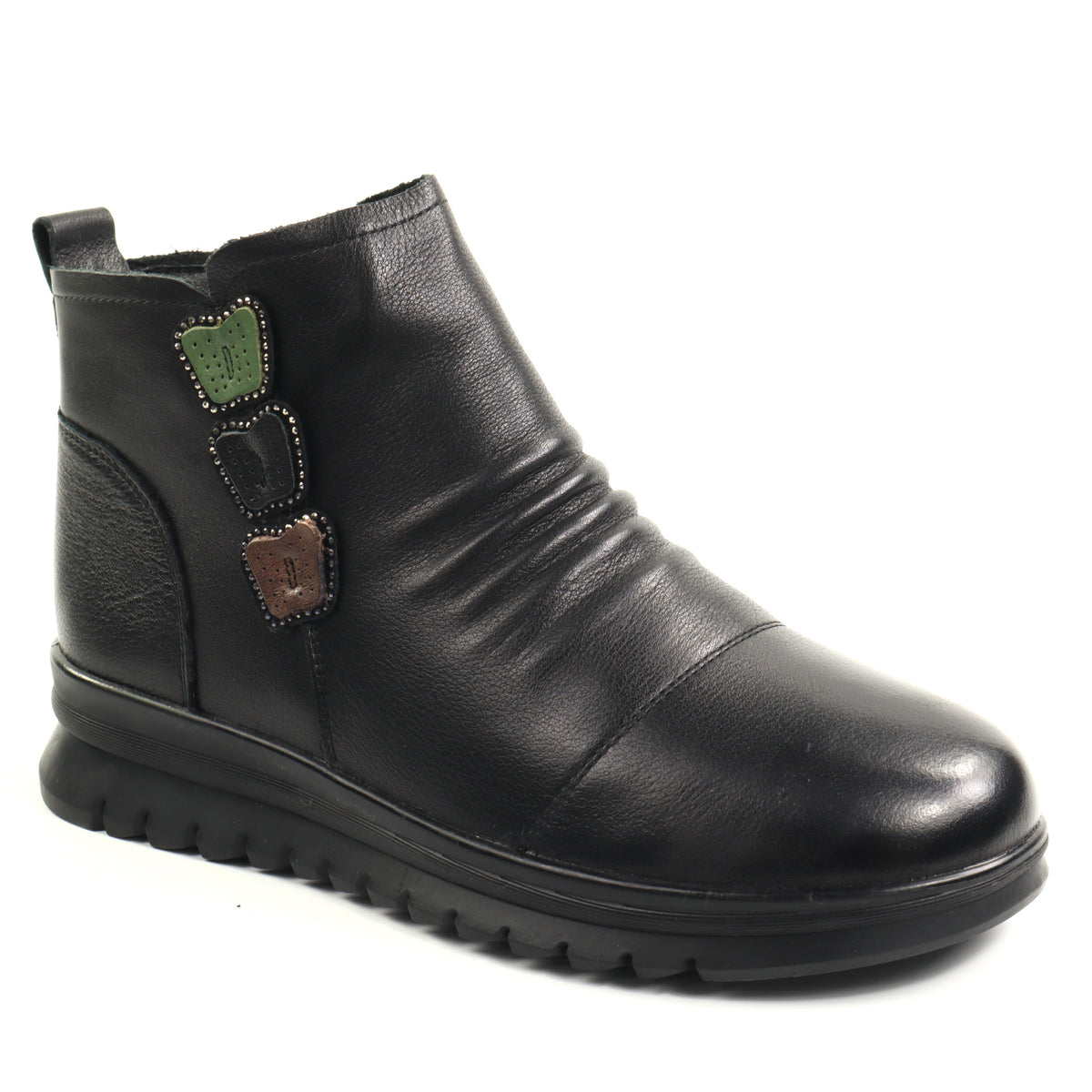 Feeling Ghete dama piele naturala 25921 BLACK ID5650-BLK