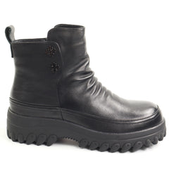 Feeling Ghete dama piele naturala 26128 BLACK ID5651-BLK