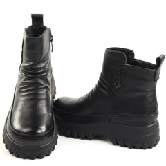 Feeling Ghete dama piele naturala 26128 BLACK ID5651-BLK
