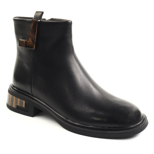Feeling Ghete dama piele naturala 27 024 01 BLACK ID5655-BLK