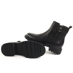 Feeling Ghete dama piele naturala D156 8796 BLACK ID5664-BLK