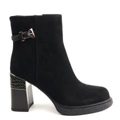 Anna Viotti Ghete dama piele naturala D122 ZPW351 N4783 2 negru nubuk ID5680-NGN