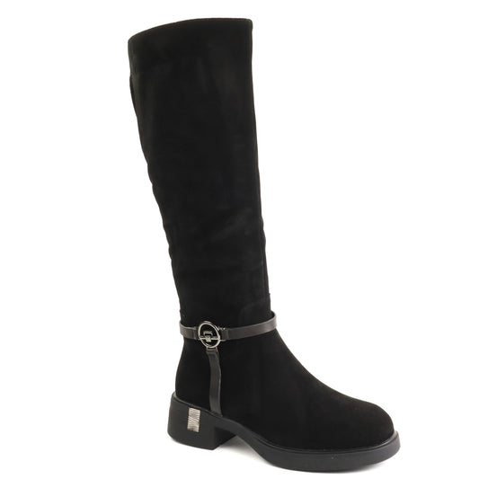 Anna Viotti Cizme dama piele naturala D125 5J205 R05B negru ID5682-NG