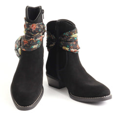 Anna Viotti Ghete dama piele naturala D115 66100 01R KHAKI negru ID5683-NG