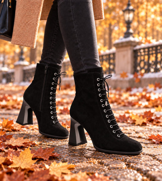 Anna Viotti Ghete dama piele naturala D122 W81 6H214 8 negru ID5688-NG