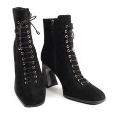 Anna Viotti Ghete dama piele naturala D122 W81 6H214 8 negru ID5688-NG
