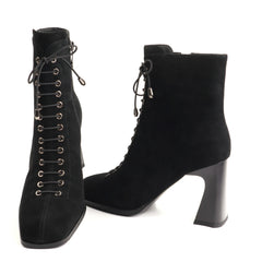 Anna Viotti Ghete dama piele naturala D122 W81 6H214 8 negru ID5688-NG