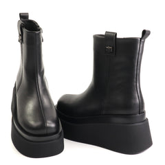 Anna Viotti Ghete dama piele naturala D122 A1381 K903 negru ID5690-NG