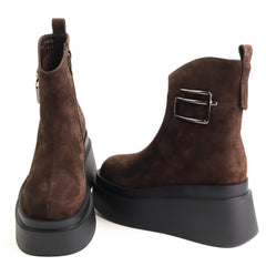 Anna Viotti Ghete dama piele naturala D122 P115 292 maro ID5691-MARO