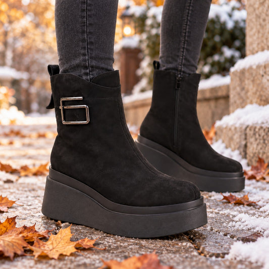 Anna Viotti Ghete dama piele naturala D122 P115 292 negru ID5691-NG