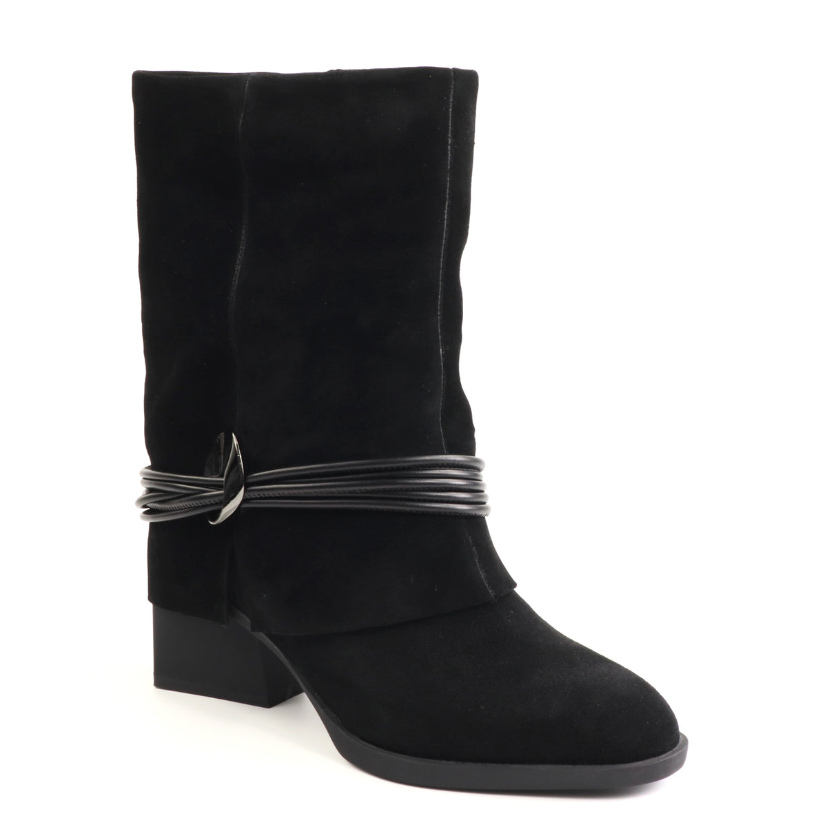 Anna Viotti Ghete dama piele naturala D105 8077R F448 N negru ID5693-NG