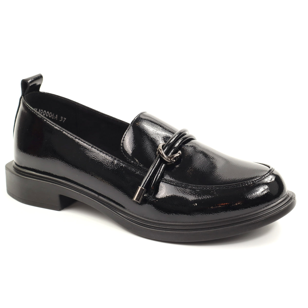 Pass Collection Pantofi dama 1HJ90006A 01 L negru lac ID5708-NGL