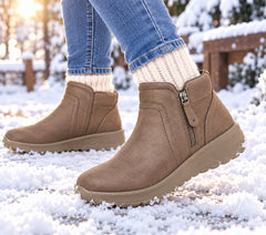Skechers Ghete dama piele ecologica LOVELY VIBE FOREVER MINE 159637 DARK TAUPE ID5713-DKTP