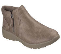 Skechers Ghete dama piele ecologica LOVELY VIBE FOREVER MINE 159637 DARK TAUPE ID5713-DKTP