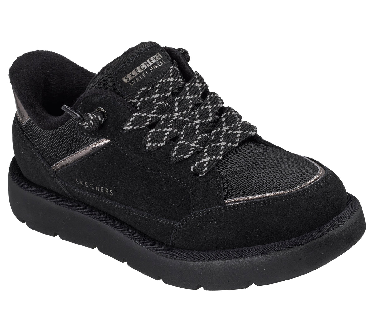 Skechers Pantofi dama Slip ins piele intoarsa naturala KEEPSAKES COZY STREET HIKER E 190196 BBK ID5715-BBK