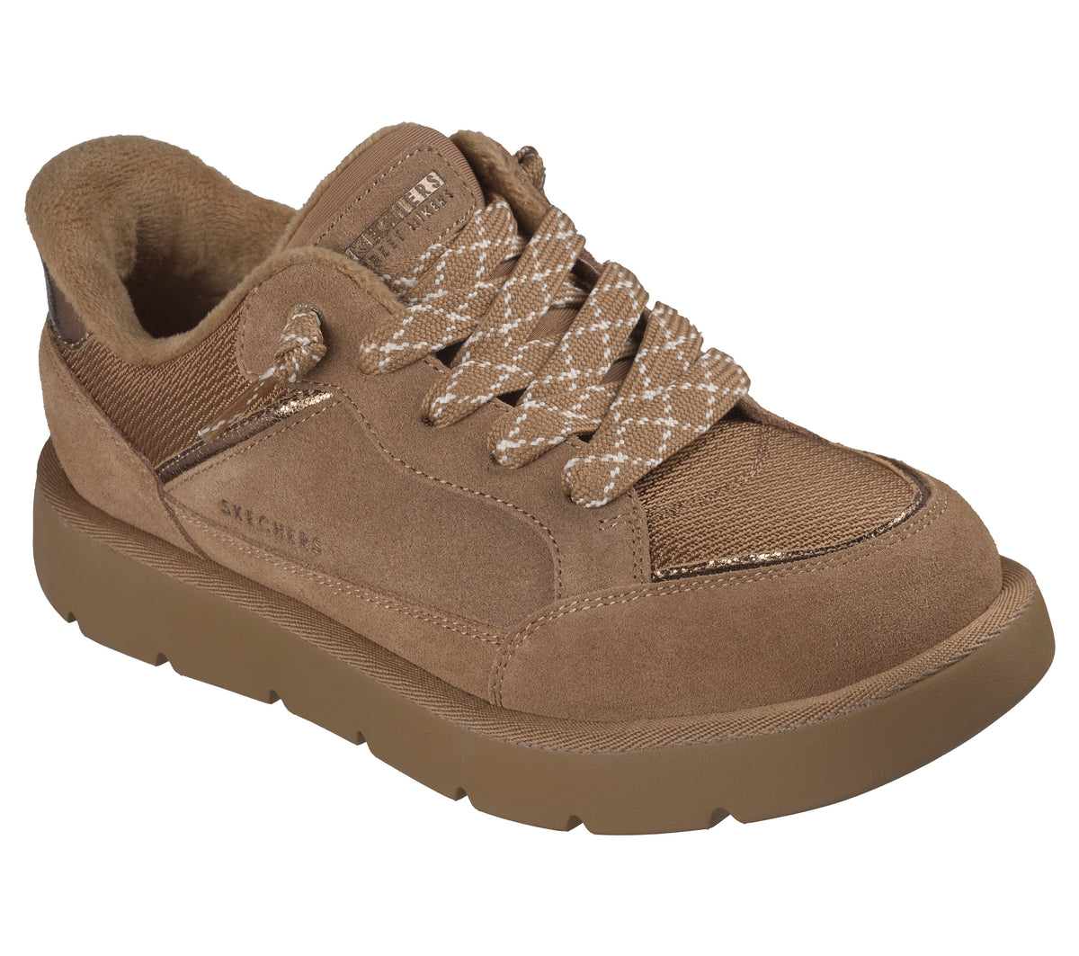 Skechers Pantofi dama Slip ins piele intoarsa naturala KEEPSAKES COZY STREET HIKER E 190196 CHESTNUT ID5715-CSNT
