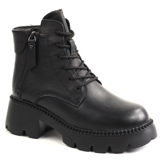 Formazione Ghete dama piele naturala 8099 2 BLACK ID5716-BLK