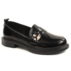 Pass Collection Pantofi dama piele naturala 1X490002A 01 L negru lac ID5739-NGL