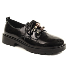 Pass Collection Pantofi dama piele naturala 1X490005A 01 L negru lac ID5742-NGL