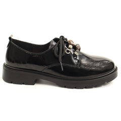 Pass Collection Pantofi dama piele naturala 1X490005A 01 L negru lac ID5742-NGL