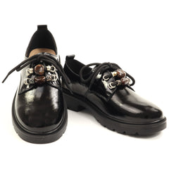 Pass Collection Pantofi dama piele naturala 1X490005A 01 L negru lac ID5742-NGL