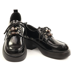 Pass Collection Pantofi dama piele naturala 1X490025A 01 L negru lac ID5743-NGL