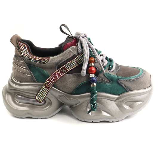 GRYXX Pantofi dama piele naturala 1LY90012C H1 N gri diverse ID5746-GRIDI