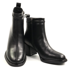 Anna Viotti Ghete dama piele naturala D106 M1593 Q1370 negru ID5751-NG