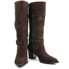 Anna Viotti Cizme dama piele naturala D106 K0B417 RZ5860P DARK BROWN ID5753-DKBROWN