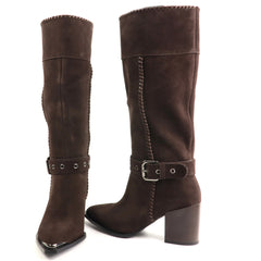 Anna Viotti Cizme dama piele naturala D106 K0B417 RZ5860P DARK BROWN ID5753-DKBROWN