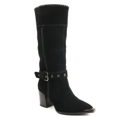 Anna Viotti Cizme dama piele naturala D106 K0B417 RZ5860P negru velur ID5753-NGV