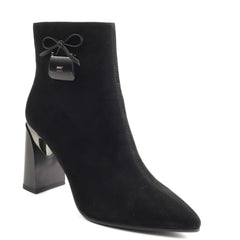 Anna Viotti Ghete dama piele naturala D106 8B556 RS701P negru velur ID5754-NGV