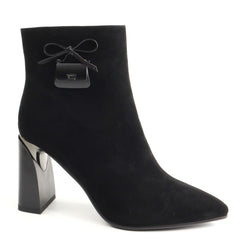 Anna Viotti Ghete dama piele naturala D106 8B556 RS701P negru velur ID5754-NGV