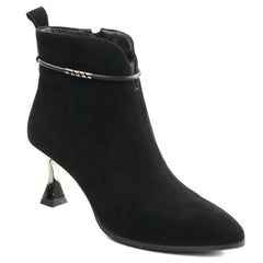 Anna Viotti Ghete dama piele naturala D106 8H256 RH1808 negru velur ID5755-NGV