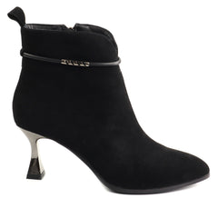 Anna Viotti Ghete dama piele naturala D106 8H256 RH1808 negru velur ID5755-NGV