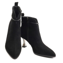 Anna Viotti Ghete dama piele naturala D106 8H256 RH1808 negru velur ID5755-NGV