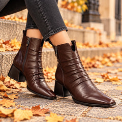 Fiore Fino Ghete dama piele naturala 2701030 maro ID5757-MARO