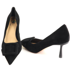 Fiore Fino Pantofi dama piele naturala 272602 negru velur ID5758-NGV
