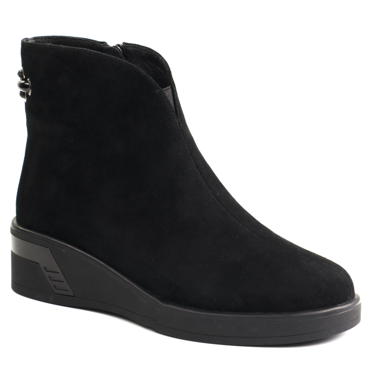 Fiore Fino Ghete dama piele naturala 2712035 negru velur ID5760-NGV