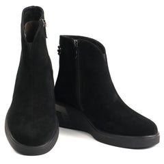 Fiore Fino Ghete dama piele naturala 2712035 negru velur ID5760-NGV