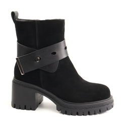 Feeling Ghete dama piele naturala ZPH170 Q2831 4 negru velur ID5761-NGV