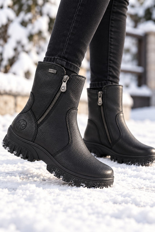Rieker Ghete dama piele naturala Z7263 00 negru ID5763-NG