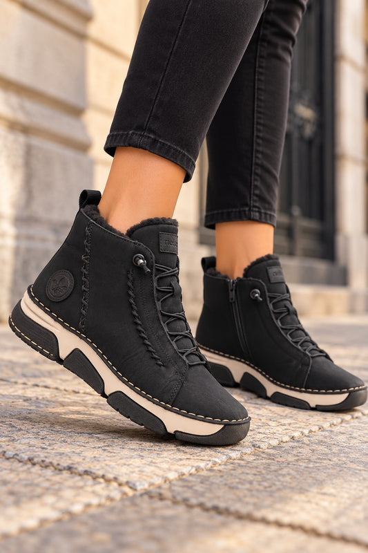 Rieker Ghete dama piele ecologica 45912 00  negru ID5765-NG