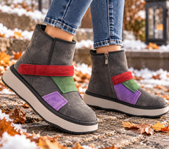 Franco Gerardo Ghete dama piele naturala 5563S gri multicolor ID5768-GRML