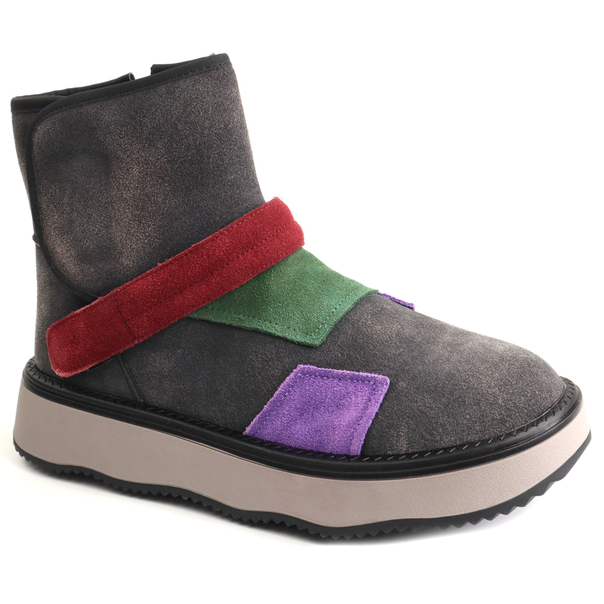 Franco Gerardo Ghete dama piele naturala 5563S gri multicolor ID5768-GRML